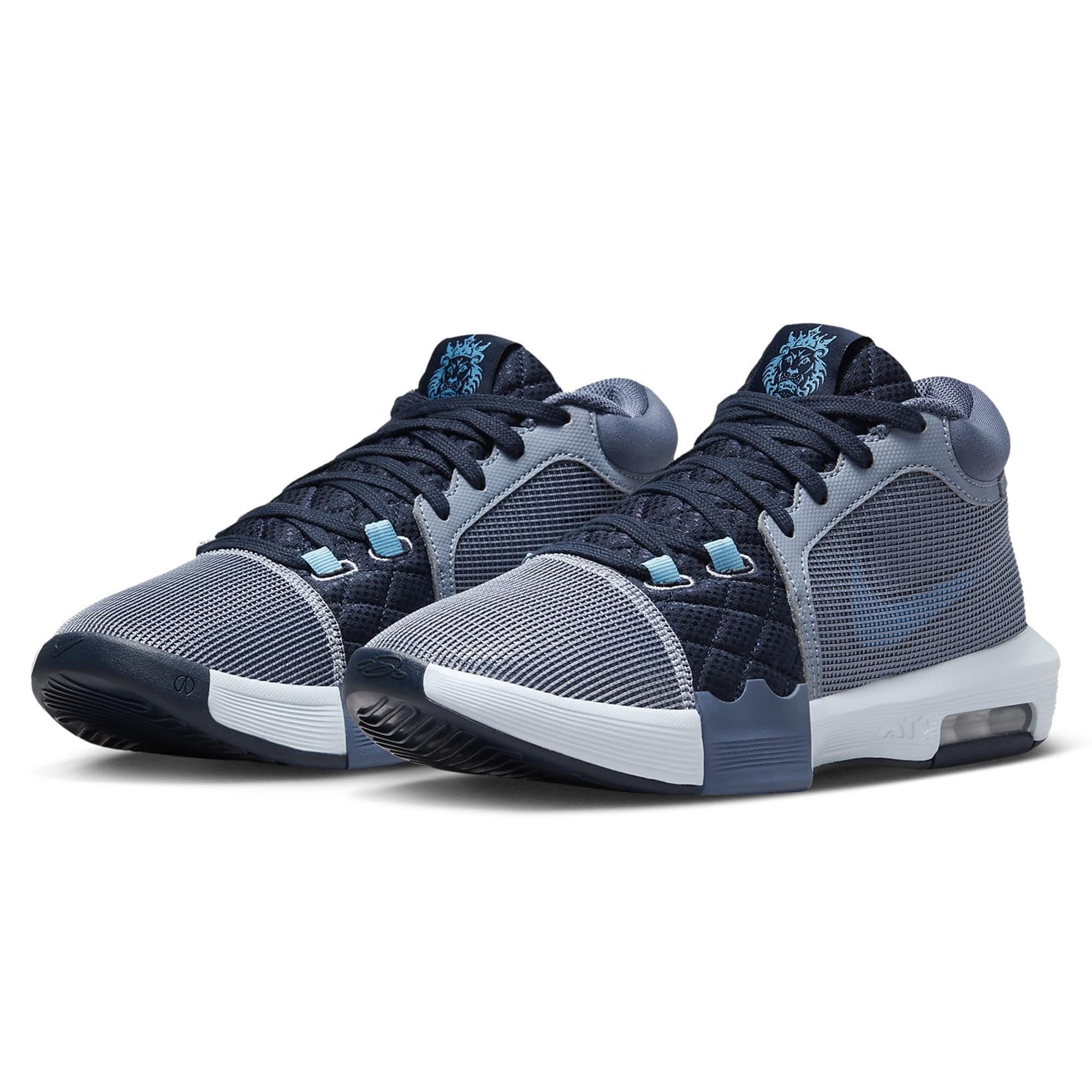 Nike Mens' Lebron Witness VIII Basketball Shoes Ashen Slate/Diffused Blue/University Blue/White, US Footwear Size System, Adult, Men, Numeric, Medium, 10.5