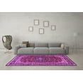 thumbnail image 3 of Ahgly Company Indoor Rectangle Medallion Purple Traditional Area Rugs, 4' x 6', 3 of 4