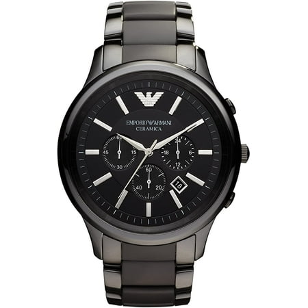 UPC 723763183956 Emporio Armani Watch Chronograph Black Ion Plated Stainless Steel Bracelet 43mm upcitemdb