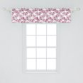 thumbnail image 2 of Ambesonne Pink Floral Window Valance, Feminine Botanical Pattern Blossoming Flowers, Curtain Valance for Kitchen Bedroom Decor with Rod Pocket, 54" X 12", Fuchsia Baby Pink, 2 of 3