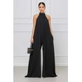 thumbnail image 2 of Wide Leg Sleeveless Chiffon Jumpsuit (S, ForestShadeGreen), 2 of 8