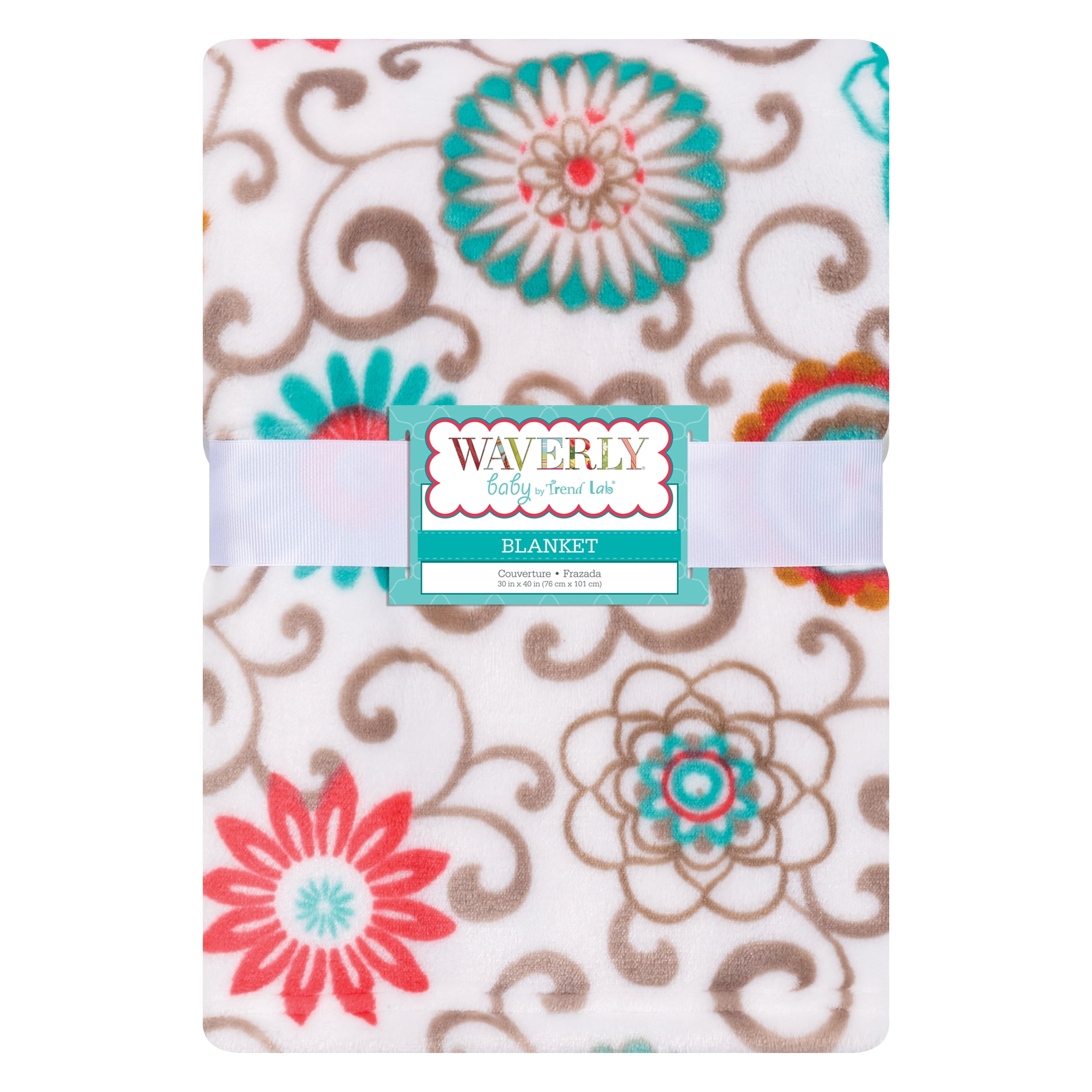 Waverly Pom Pom Play Plush Baby Blanket
