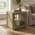 thumbnail image 2 of Furniture of America Robbs Modern Bottom Shelf End Table, Natural, 2 of 5