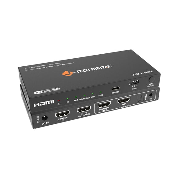 HDMI Audio Extractor J-Tech Digital JTECH-8KAE 8K 60Hz 4K 120Hz