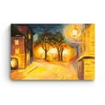 thumbnail image 3 of Startonight Canvas Wall Art Yellow Light in the City Painting, Framed 32" x 48", 3 of 6