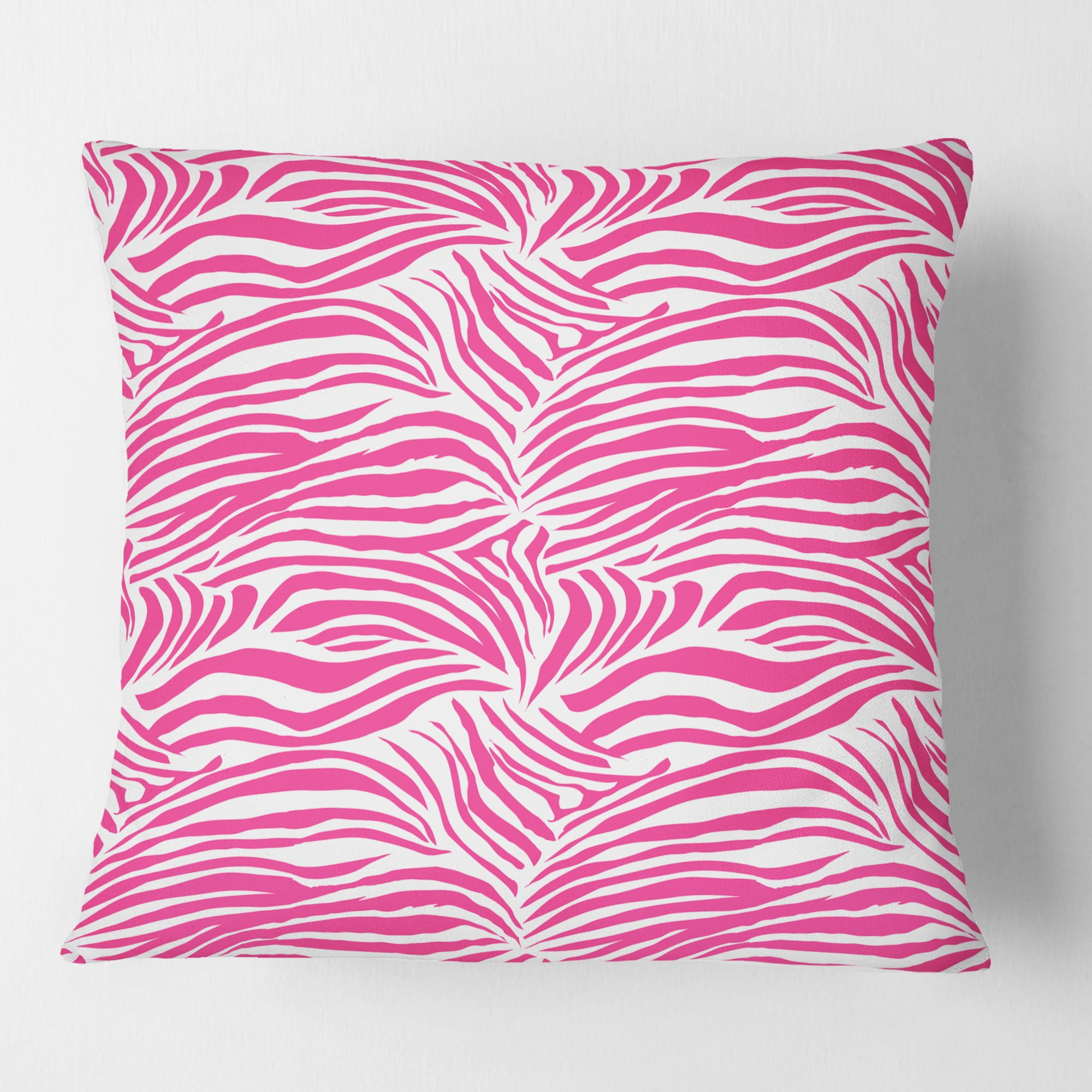 Designart Glamour Zebra Animal Pattern' Mid-Century Modern Throw Pillow - 16x16