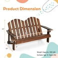 thumbnail image 3 of Gymax Kid Adirondack Chair Solid Wood Loveseat Backrest Arm Rest for 2 Person Patio Coffee, 3 of 5