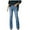 Blue, variant on YYDGH Women's Stretch Flare Jeans High Waisted Bell Bottom Jeans Trendy Bootcut Denim Pants