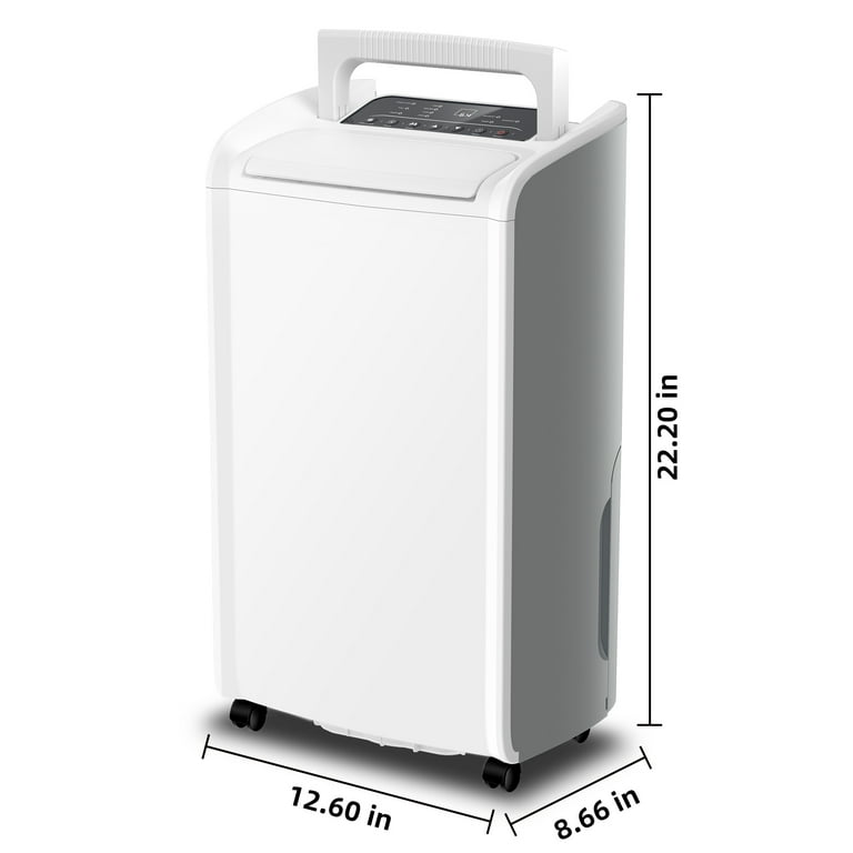  RCA 20-Pint Portable Dehumidifier with Auto-Shutoff & Timer,  Home Dehumidifier and Moisture Absorber For Basement, Garage, Living Room  in White : Home & Kitchen