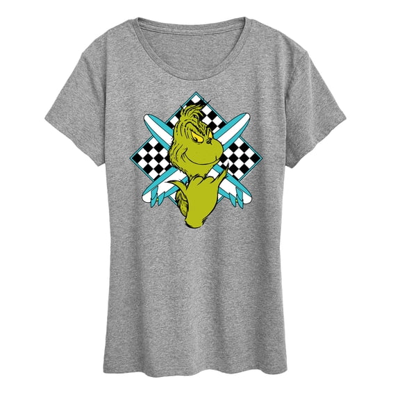 The Grinch - Crossed Surfboards - Women's Short Sleeve Graphic T-Shirt
