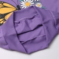 thumbnail image 7 of Toddler Girls 2 Piece Cute Outfits Set Purple Butterflies Crewneck Sweatshirt with Jogger Pants Kids Clothing Set 5-6 Y, 7 of 7