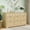 Nature-10 Drawers, variant on Brafabhome Natural Rattan 10 Deep Drawers Dresser for Bedroom, Modern Light Wood Wicker Chest Double Dresser with Smooth Metal Slides | Beige