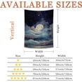 thumbnail image 3 of Moon Star Ocean Waves Night Sky Tapestry Mystical Decorative Wall Hanging Art Aesthetic Room Decor for Bedroom Living Room Dorm 30x40 Inch, 3 of 6