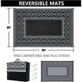 HUGEAR Reversible Large Outdoor 6'x9' Patio Area Rug, Indoor Waterproof