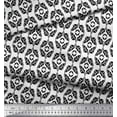 thumbnail image 2 of Soimoi polyester Crepe Fabric Ogee Damask Print Sewing Fabric Yard 52 Inch Wide, 2 of 5