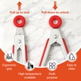 thumbnail image 4 of 4Pcs 8inch Kitchen Tongs Set, Stainless Steel Serving Tongs for Cooking, Metal Food Tongs Colorful Barbecue Tongs with Non-Slip Grip for Grilling, Serving, Salad and BBQ, 4 of 7
