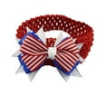 thumbnail image 2 of Nrmvnmi Girls' Patriotic Print Hair Clip + Hair Net Set 4th of July Themed Bow Bound Clip Independence Day Hair Clip Hair Net, 2 of 2