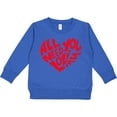 thumbnail image 2 of Inktastic All You Need is Love Red Heart Shape Toddler Sweatshirt, 2 of 4