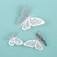 thumbnail image 1 of Juego de 12 pegatinas de pared de mariposa de flores 3D extraíbles pegatinas de pared de bricolaje plata Kuyhfg Sin marca, 1 of 5