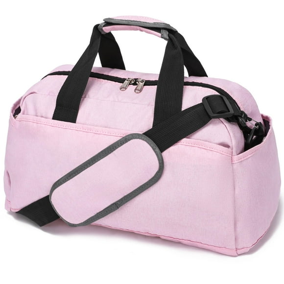 Bolsa de gimnasio Ineeatu pequeña de 14 pulgadas para mujeres y hombres, color rosa