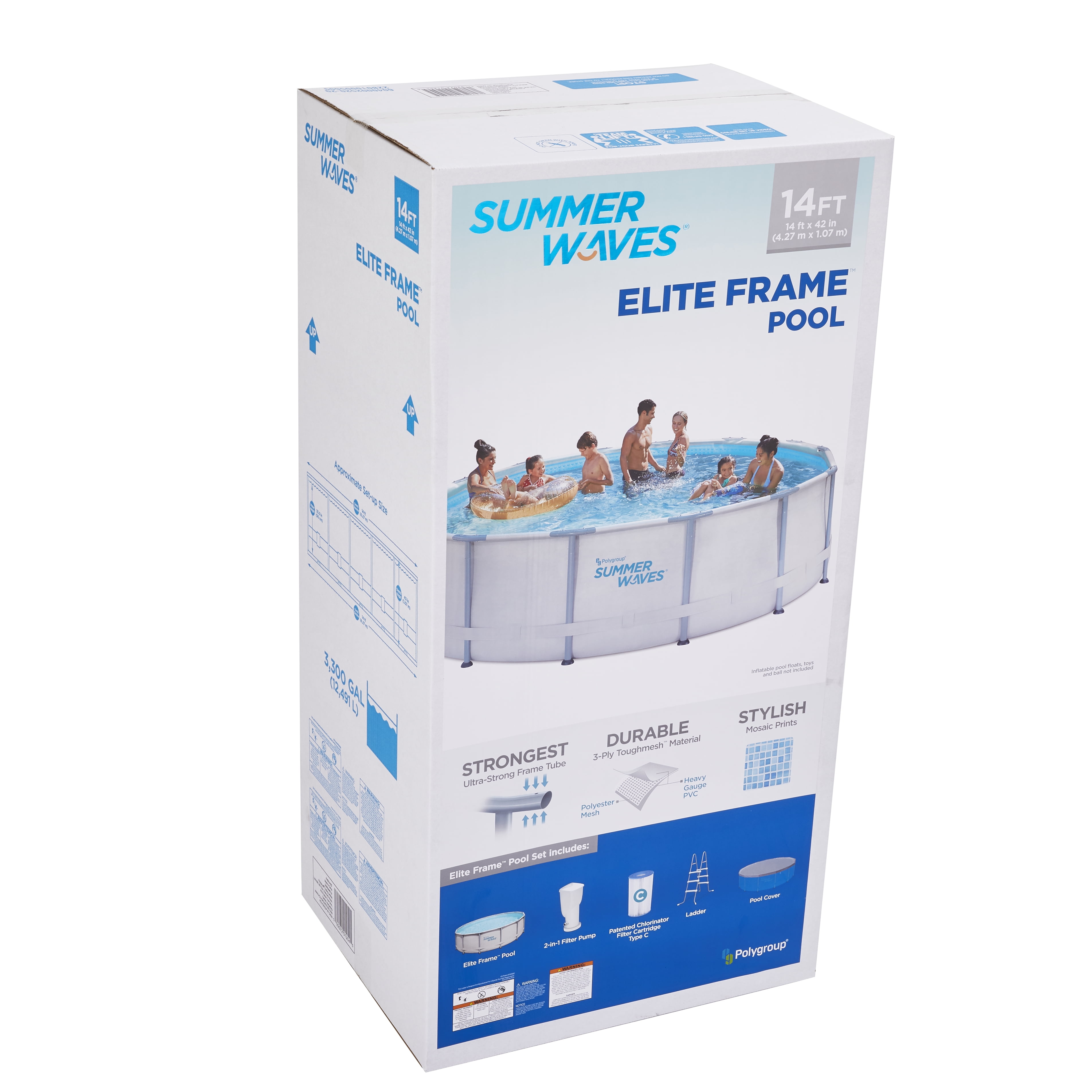Summer Waves Elite P4001442D 14ftx42in Frame Pool for sale online 