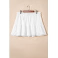 thumbnail image 3 of Women's White Plus Size Boho Ruffled Shorts – Elegant Lace Trim for Summer Days, 4X, 3 of 10