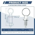 thumbnail image 2 of Uxcell Spring Plunger with Pull Ring, Stainless Steel Indexing Plunger Retractable Manual Plungers M10x1.5 4, 2 of 7