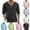 Black, variant on Men's Big and Tall Cotton Linen Shirts Long Sleeve V-Neck Pullover Shirs Casual Loose Fit Basic Workout Yoga Running Sports T-Shirt