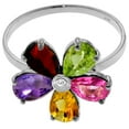 thumbnail image 5 of Galaxy Gold 2.22 Carat 14k White Gold Ring Natural Diamond Multi Gemstones (7), 5 of 5