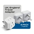 thumbnail image 2 of Ceptics CT-7 UK, Dubai, Ireland Travel Adapter Plug - Type G (3-Pack), 2 of 11
