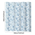 thumbnail image 3 of Watercolor Botanical Geometric Fabric Shower Curtain for Modern Bathroom, 3 of 6