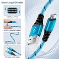 thumbnail image 5 of USB Charger Block, 3 Pack USB Wall Charger with 6FT Type C Charging Cable Cord USB-C Cable, Dual Port Phone Charger Android Charger Fast Charger Block USB Plug Adapter USB Charging Block USB Brick, 5 of 8