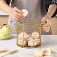 thumbnail image 4 of Birdeem Panier avec Poignée, Paniers en Fil pour Rangement, Panier à Œufs Design Coloré Couvercle en Céramique en Forme de Poule, Panier Rond avec Poignée, Paniers à Œufs pour Œufs Frais, Paniers avec Poignées, 4 of 6