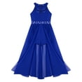thumbnail image 6 of YONGHS Kids Girls Romper Maxi Dress Junior Wedding Bridesmaid Dresses Royal Blue 14, 6 of 6