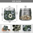 thumbnail image 2 of Yayeee Ashtray with Lid for Cigarette Smokeless Stainless Steel Home Ash Holder, Dark Floral, 2 of 7