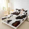 thumbnail image 2 of Manfei Rustic Cow Print Bed Sheets Set King Size, Farmhouse Animal Bedding King Size, Southwestern King Sheet Sets, Ultra Soft Room Decoration, 4pcs, 2 of 7