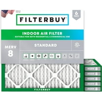 Filterbuy 29x29x1 MERV 8 Dust Defense, Pleated HVAC AC Furnace Air Filters (6-Pack)