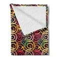 thumbnail image 2 of Abstract Soft Flannel Fleece Throw Blanket, Curved Spiral Various Arrows in Vibrant Tones Retro Graffiti Pattern, Cozy Plush for Indoor and Outdoor Use, 50" x 70", Multicolor, by Ambesonne, 2 of 5