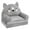 Gray Cat, variant on Dznils Toddler Sofa Chair, 2-in-1 Soft Foam Flip Open Kids Couch Lounger Comfy, Ages 1+, Gray Cat