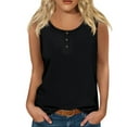 thumbnail image 2 of Topvent Women Summer Sleeveless Casual Solid Color O-Neck T-Shirt Tops Blouse, 2 of 5