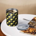 thumbnail image 3 of 12oz Coffee Tumblers Yellow Lemon Fruits Black Pattern Stainless Steel Vacuum Insulated Travel Tumbler Coffee Cups Mug with Lid and Straw with Cleaning Brush for Cold & Hot Drinks, 3 of 5