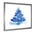 thumbnail image 2 of Designart Blue Winter Christmas Tree I Traditional Framed Wall Art, 2 of 4
