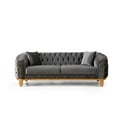 thumbnail image 6 of Vanessa 2 Piece Tufted Upholstery Sofa set finished with Velvet Fabric in Gray, 6 of 10