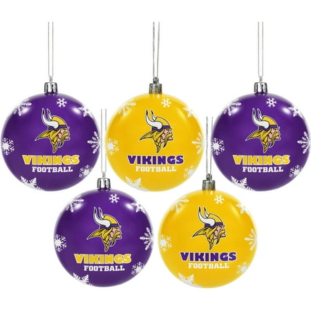 Forever Collectibles 2016 NFL Pack Shatterproof Ball Ornaments, Minnesota