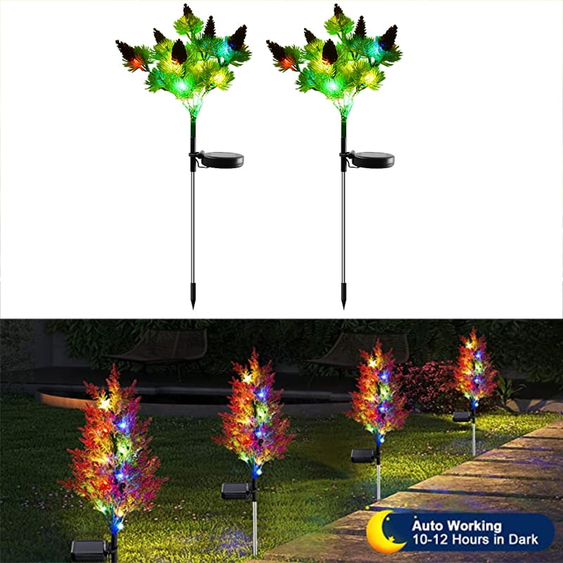 2piece solar Christmas tree, equipped with outdoor Christmas