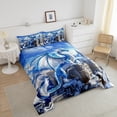 thumbnail image 4 of Erosebridal Ensemble de Literie Dragon Magique Simple, Couette Château Enneigé, Décor Animal Magique, Réversible, Léger, 2 Pcs, 4 of 7