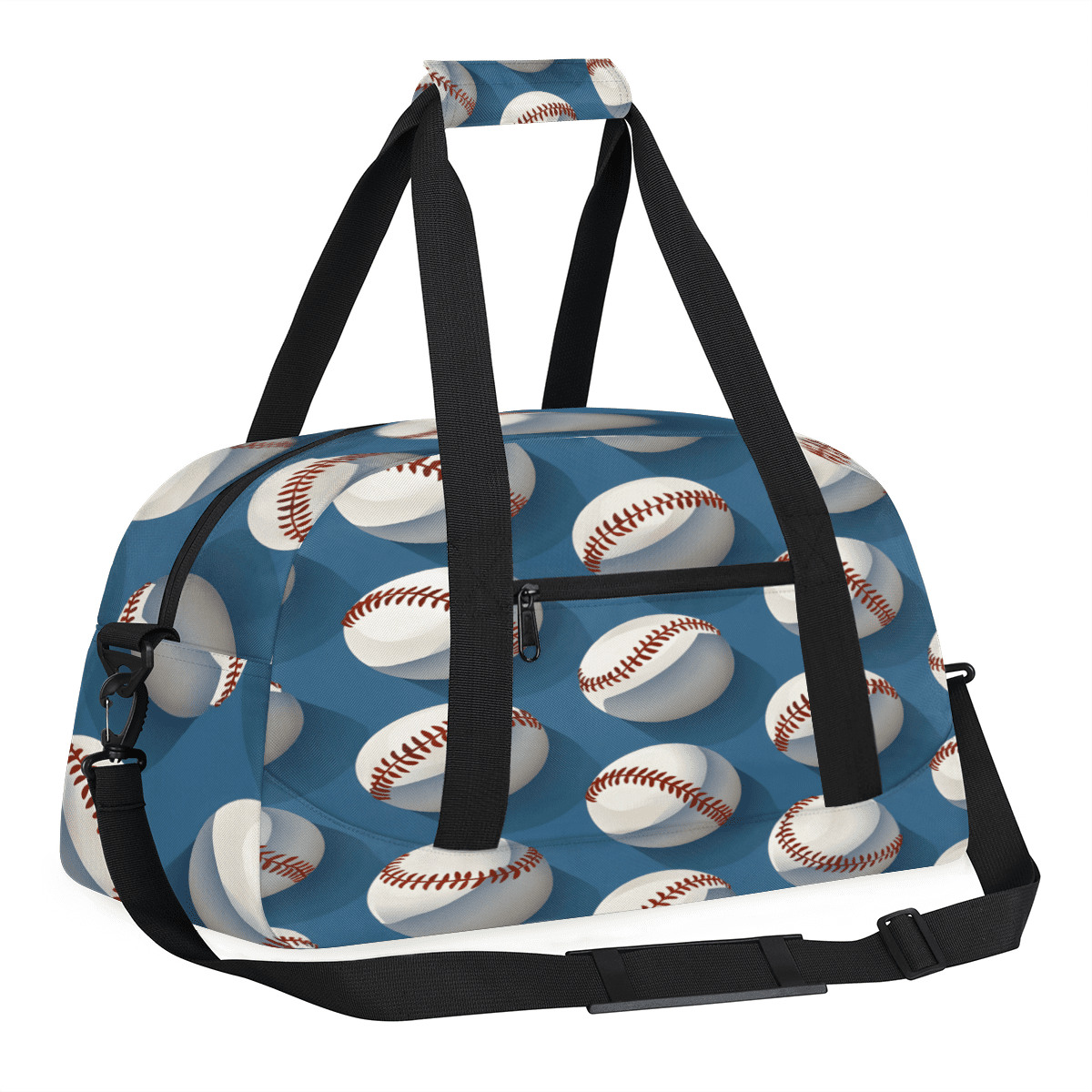 Herdesigns Baseball Pattern Sports Duffle Bag for Women & Men, Gym Bag Dance Bag Overnight Bag Carry On Weekender Travel Bag