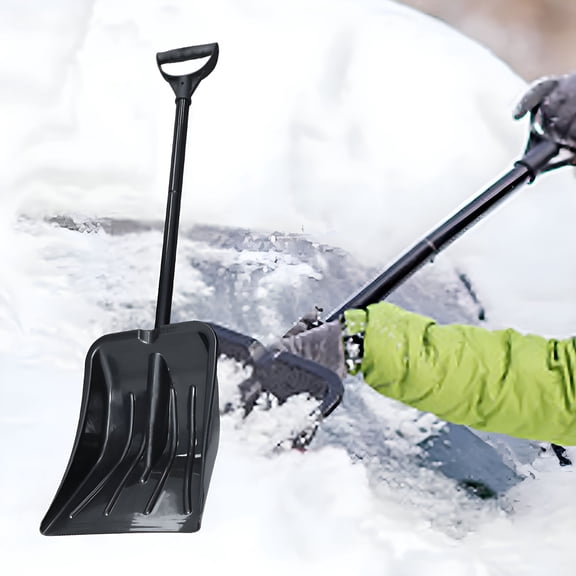EXLEAF High Hardness Metal Snow Shovel for Heavy-Duty Ice Removal Outdoor Use