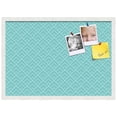 thumbnail image 2 of PinPix 27x19 Custom Cork Bulletin Board Peaks Modern Pattern Aqua Poster Board Has a Fabric Style Canvas Finish, Framed in Peaks Modern Pattern Aqua, by ArtToFrames (PinPix-1790), 2 of 6
