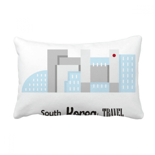 South Korea Landmarks The Building Throw Pillow Lumbar Insert Cushion Cover Home Decoration